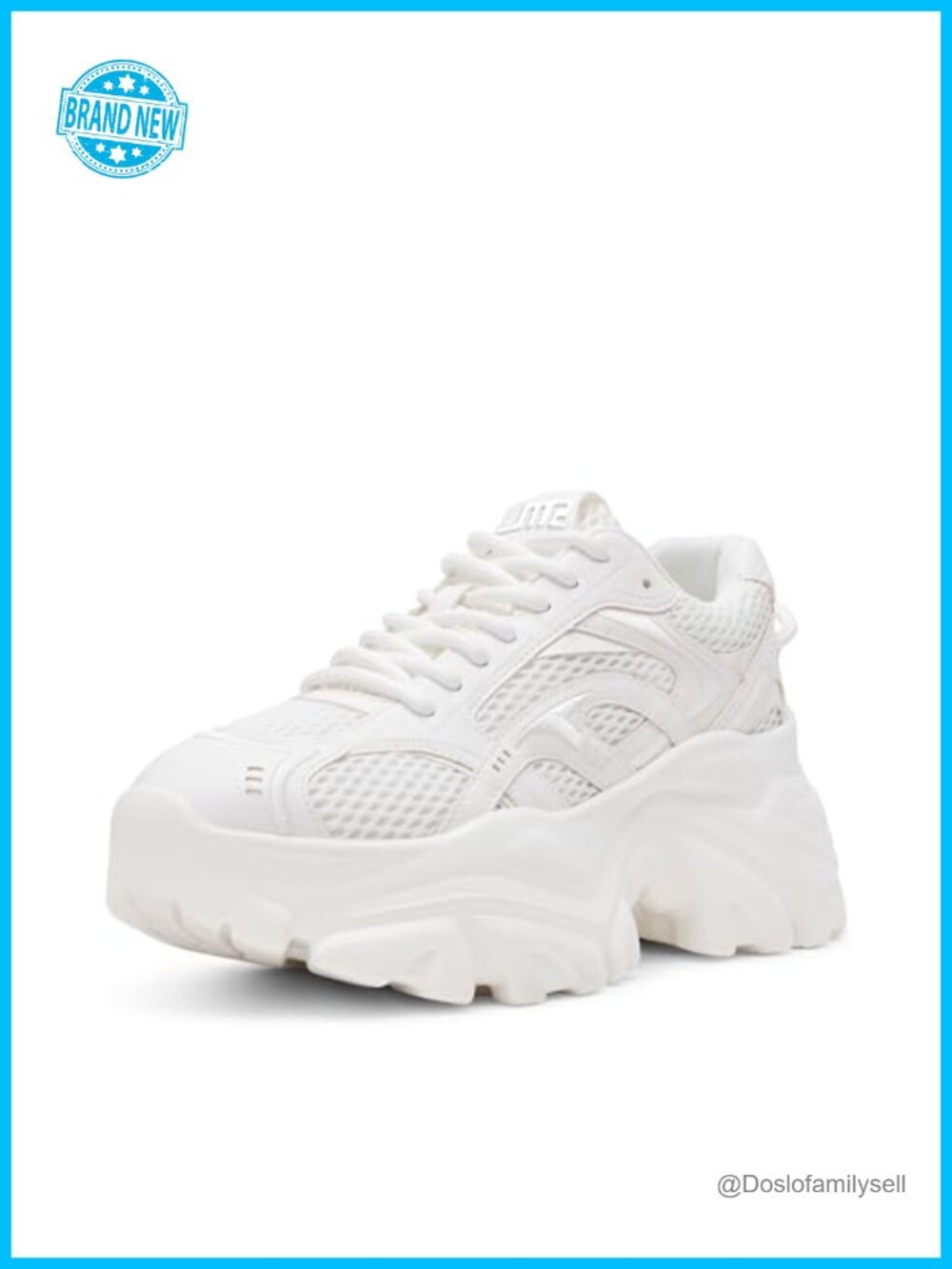 Chunky Platform Lace-Up Fashion Sneakers Round Toe Lace Up Women's Casual Shoes
